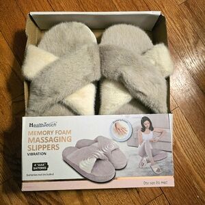 HealthTouch Memory Foam Massaging Slippers